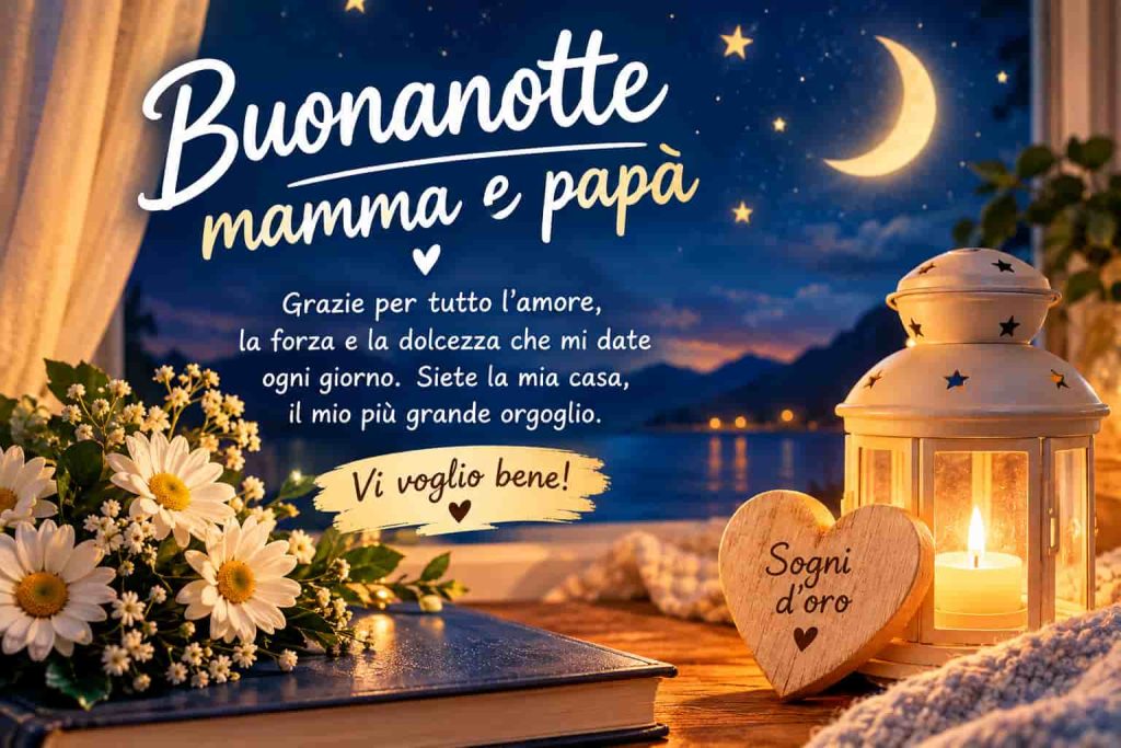 Buonanotte Mamma e Papà da Condividere su WhatsApp